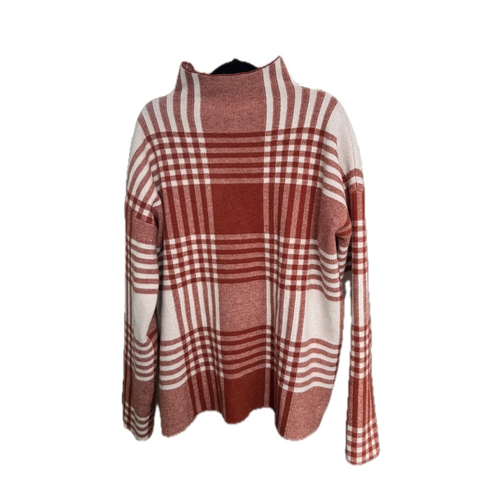 Max Studio Plaid Turtleneck Sweater
